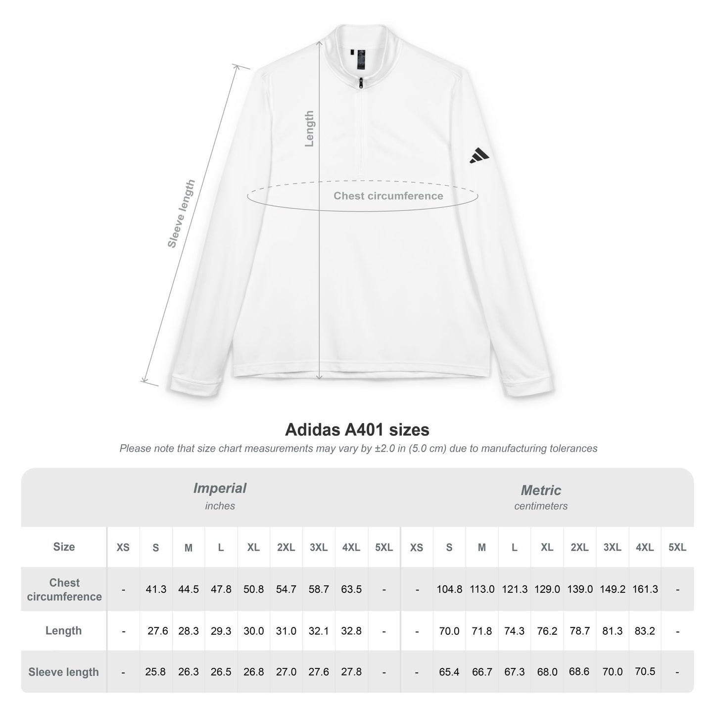 ArkOah x adidas® Unisex Quarter-Zip Pullover (Embroidery)